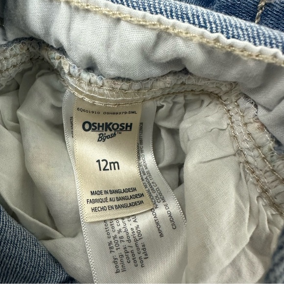 Oshkosh B'Gosh Size 12 Mo Denim Dress & Romper Bundle Summer Cowgirl Country - Picture 3 of 5